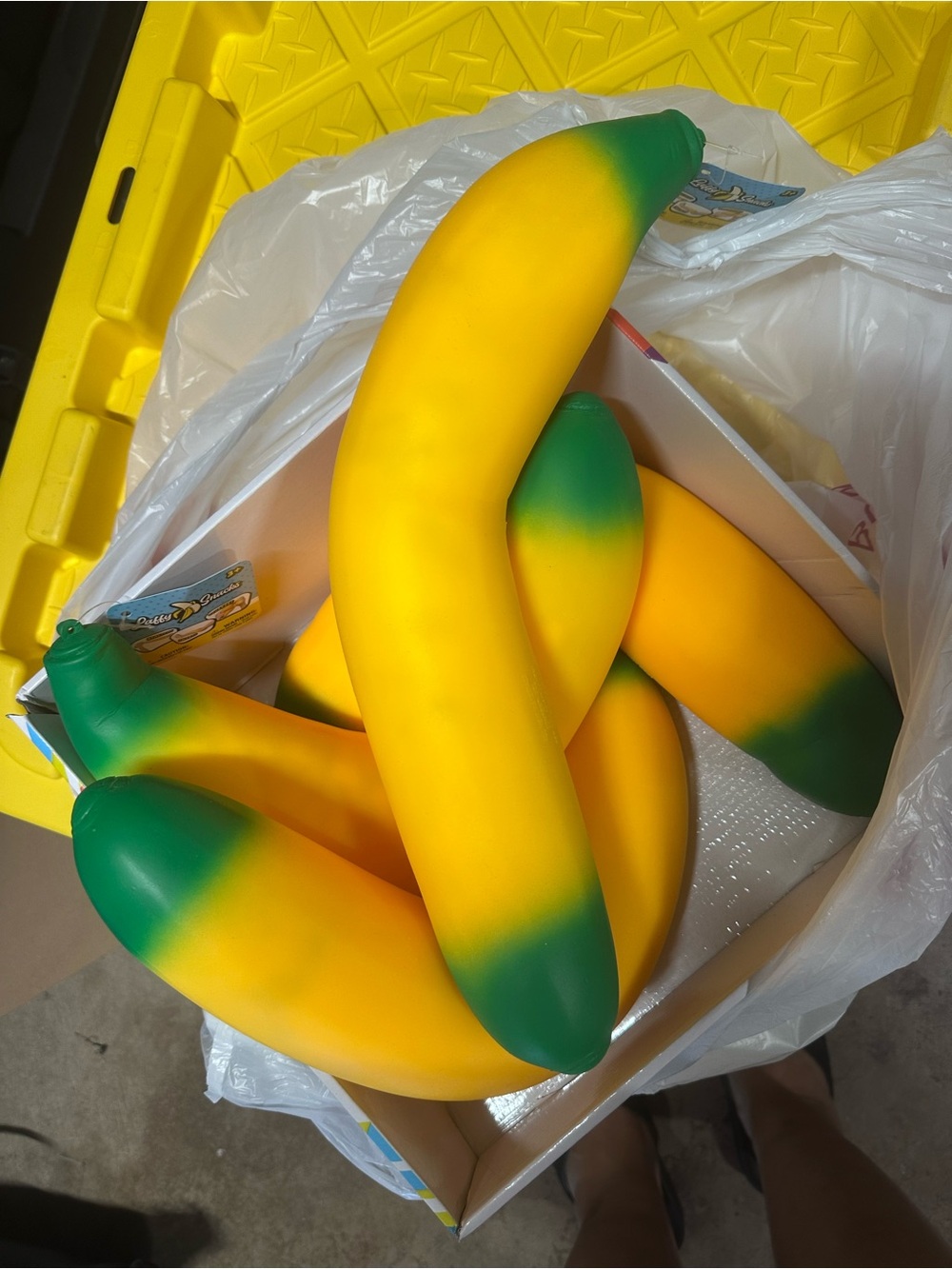 Yellow & Green Banana Squishies - Set of 4